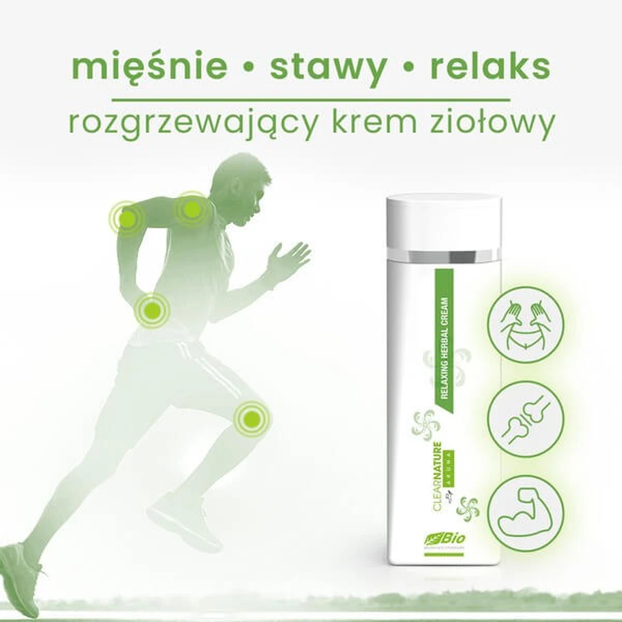 Clear Nature, BIO relaxing herbal cream, 200 ml