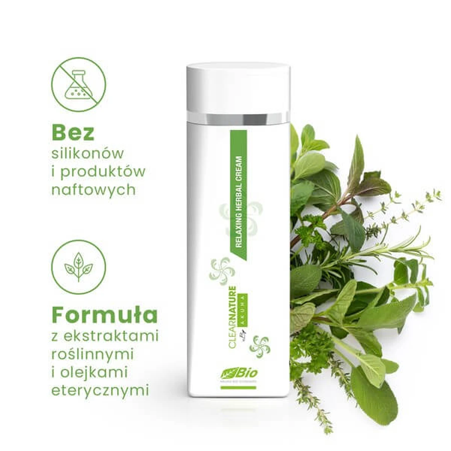 Clear Nature, BIO relaxing herbal cream, 200 ml