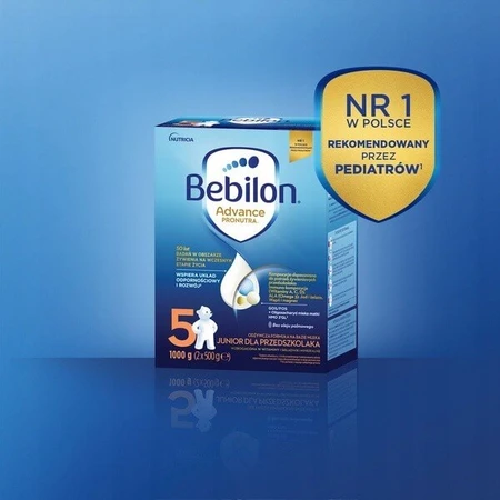Lote de 2 x Bebilon Advance Pronutra 5, Junior, leche maternizada para preescolares, polvo, 1000 g (2 x 500 g)