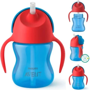Avent cup with straw 200 ml 9m+ light blue