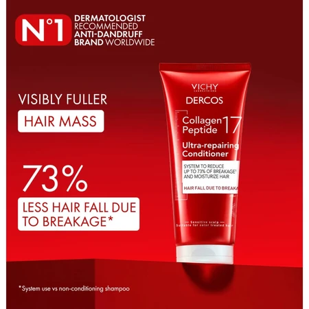 Vichy dercos collagen peptide 17 - reparierender Conditioner für geschädigtes Haar 200 ml