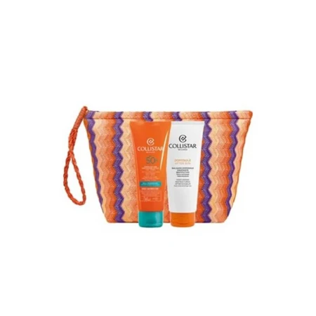 Collistar solar box set - crème solaire protectrice spf 50 + 100 ml + baume après-soleil 100 ml +pochette