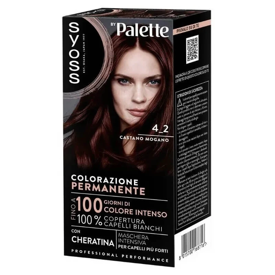 Syoss palette - permanent coloring 4-2 mahogany brown