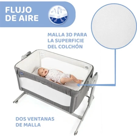 Chicco next2me - magic moon grijs wiegje