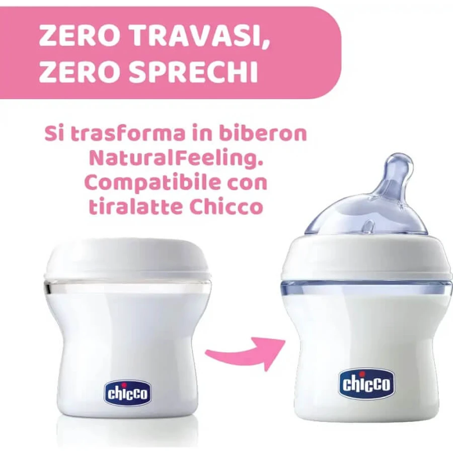 Chicco step up new milk container 1 pack 4 containers