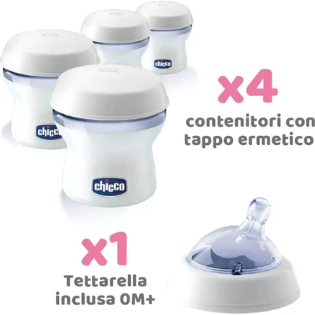 Chicco step up new milk container 1 pack 4 containers