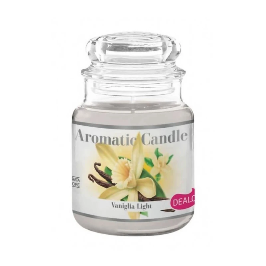 Dealo aromatic candle - assorted colors and fragrances, duration 26 hours