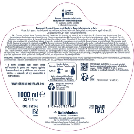 Dermomed Karité et amande - savon crème 1 lt