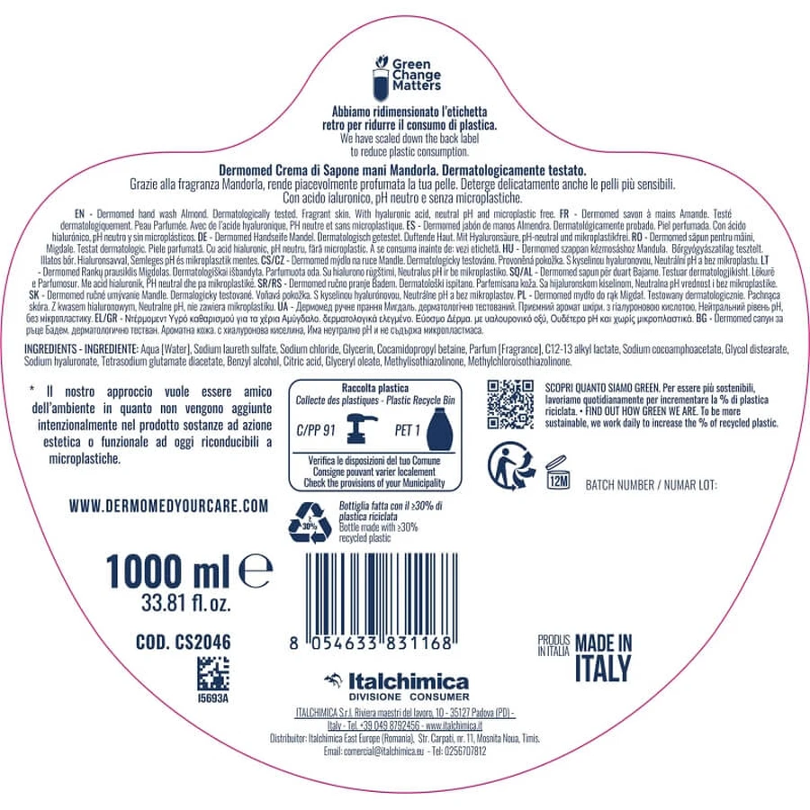 Dermomed Karité et amande - savon crème 1 lt