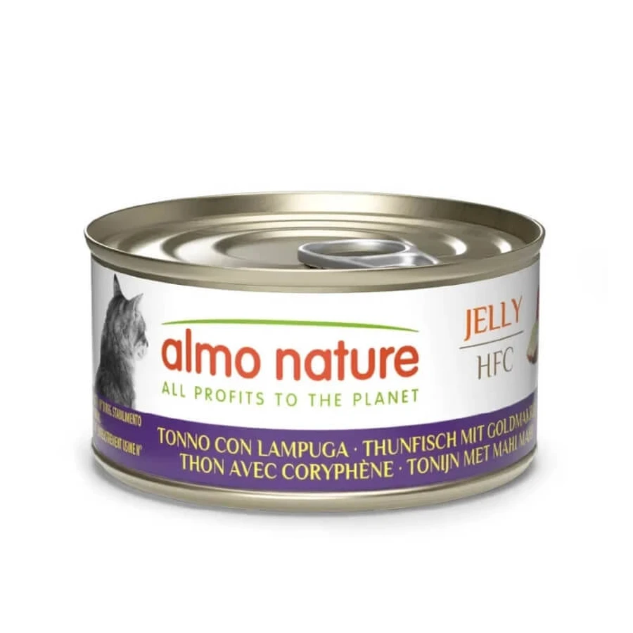 Almo nature Hfc jelly tuna with lampuga - aliment complémentaire pour chats adultes 70 gr