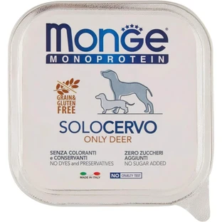 Monge Monoprotein solocervo - hrană completă pentru câini 150 g