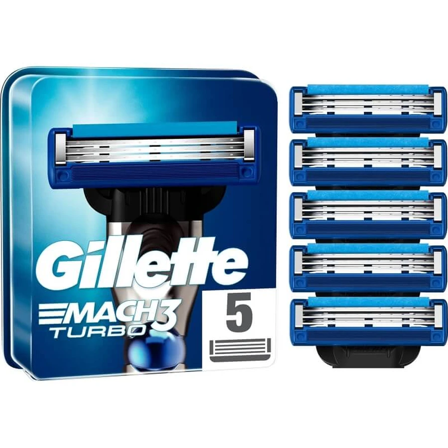 Gillette mach3 turbo - 5 razor blades for manual razor