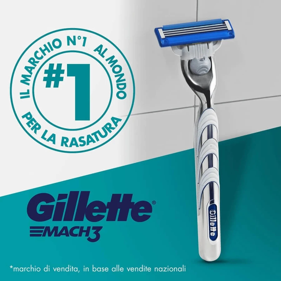 Gillette mach3 turbo - 5 razor blades for manual razor