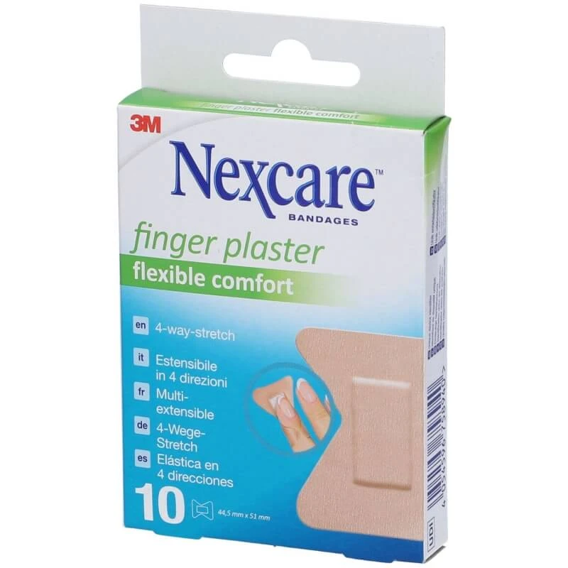 Nexcare finger plaster flexible comfort - 10 plasters 44.5 mm x 51 mm