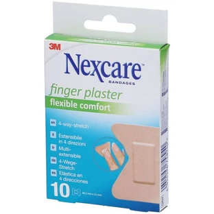 Nexcare esparadrapo dedos flexible confort - 10 esparadrapos 44,5 mm x 51 mm