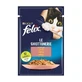 Purina felix le gluttonies jelly zalm - aanvullende voeding voor volwassen katten 85 gr