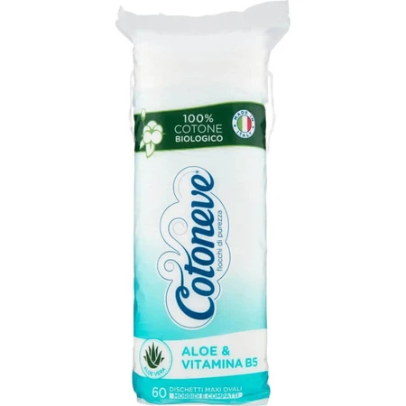 Cotoneve maxi coussinets ovales aloe &amp ; vitamine b5 - 60 coussinets