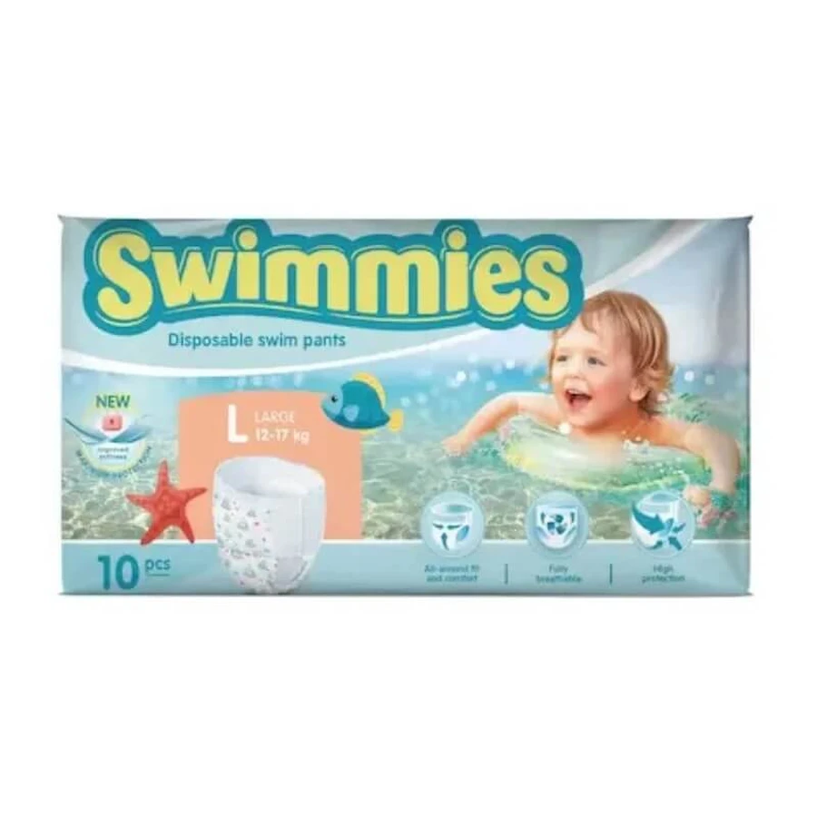 Bañadores Serenity - 10 pañales de piscina talla l (12-17 kg)