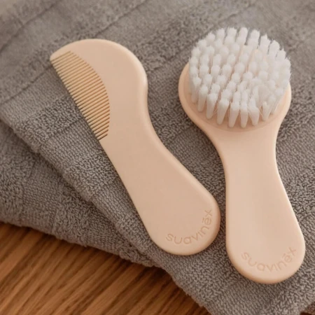 Suavinex brush and comb set white