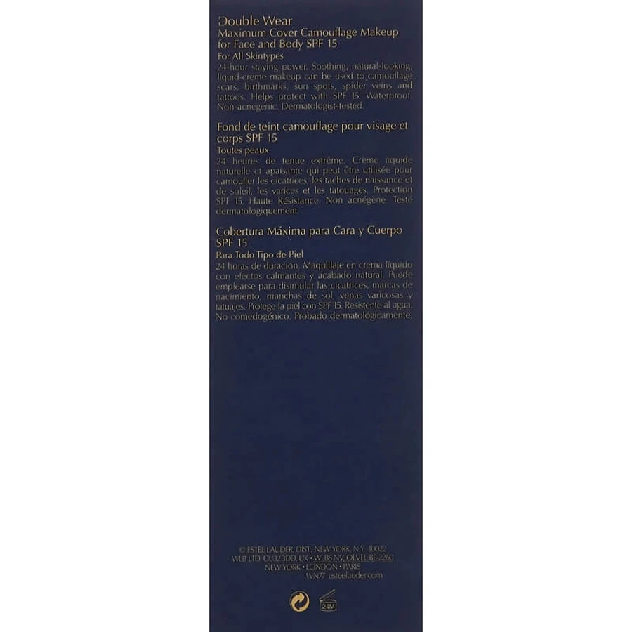 Estee lauder Double wear maximum cover - fond de ten cremă spf 15 - nr. 1n3 vanilie cremoasă