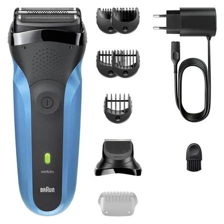 Braun series 3 - afeitadora eléctrica de barba en seco y húmedo de 3 elementos