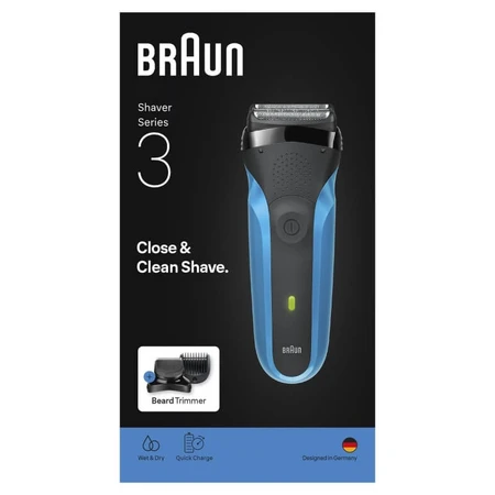 Braun series 3 - afeitadora eléctrica de barba en seco y húmedo de 3 elementos