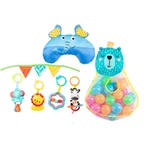 Momi Momi multi - tappeto educativo sensoriale con vasca + 30 palline e cuscino croissant