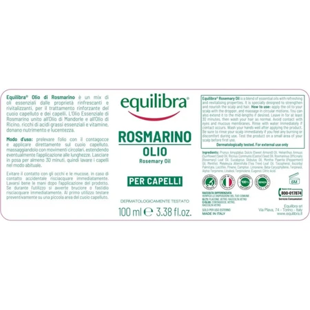 Equilibra huile de romarin - traitement fortifiant pour les cheveux 100 ml