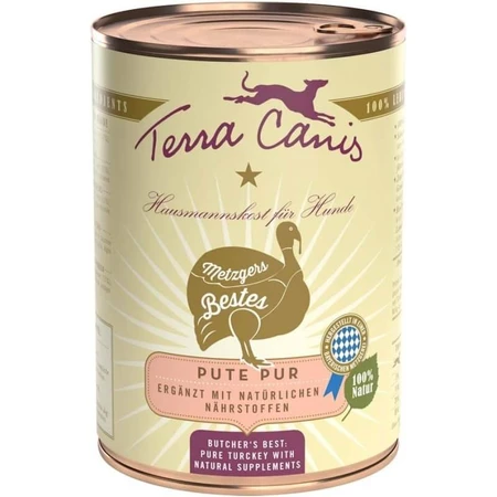 Terra canis Butcher's best pure turkey - Ergänzungsfuttermittel für ausgewachsene Hunde 400 gr