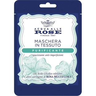 Agua de rosas purificante - Mascarilla facial antiimperfecciones matificante de tela