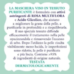 Agua de rosas purificante - Mascarilla facial antiimperfecciones matificante de tela