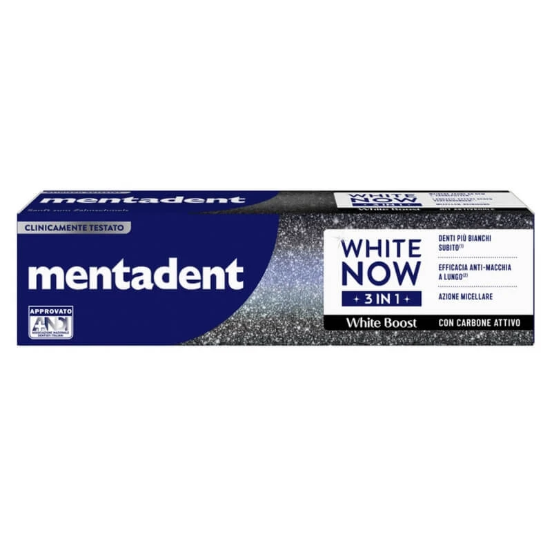 Mentadent Toothpaste 3 in 1 Activated Charcoal 75 ml