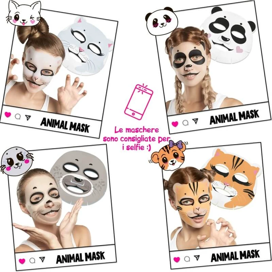 7 zile Set de frumusețe amuzant - 4 măști de față
