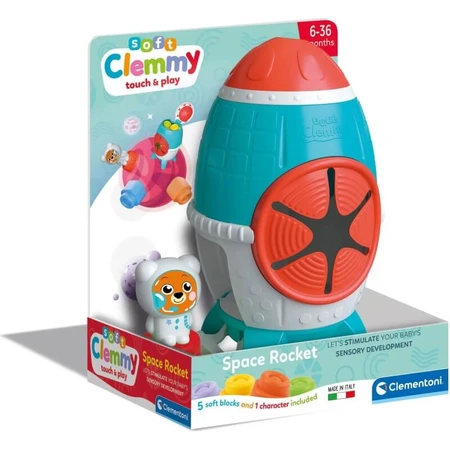 Clementoni Soft clemmy 17806 - space rocket - construction set
