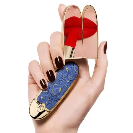 Guerlain rouge g - cover met dubbele spiegel rood roos