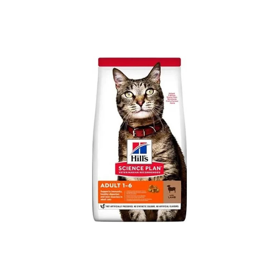 Hill's Adult 1-6 con cordero - alimento seco para gatos adultos 7 kg