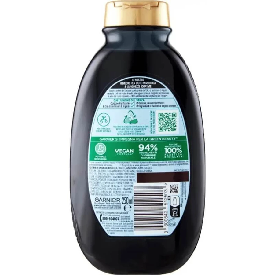 Garnier carbón magnético ultra suave - champú para pieles grasas 250 ml