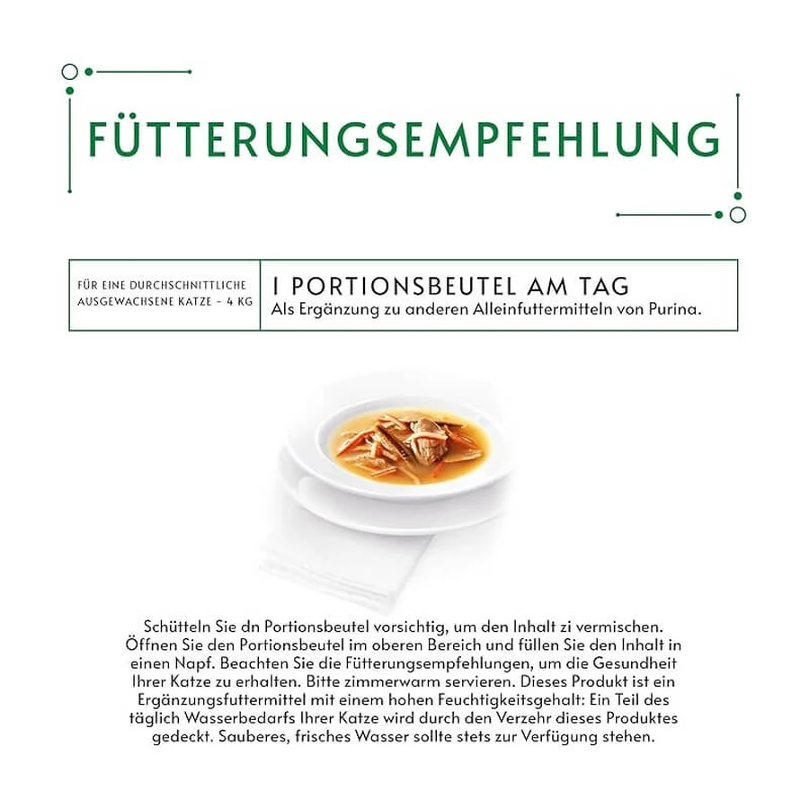 Purina Gourmet Suppe Thunfisch und Sardellen - Alleinfuttermittel für Katzen 40 gr