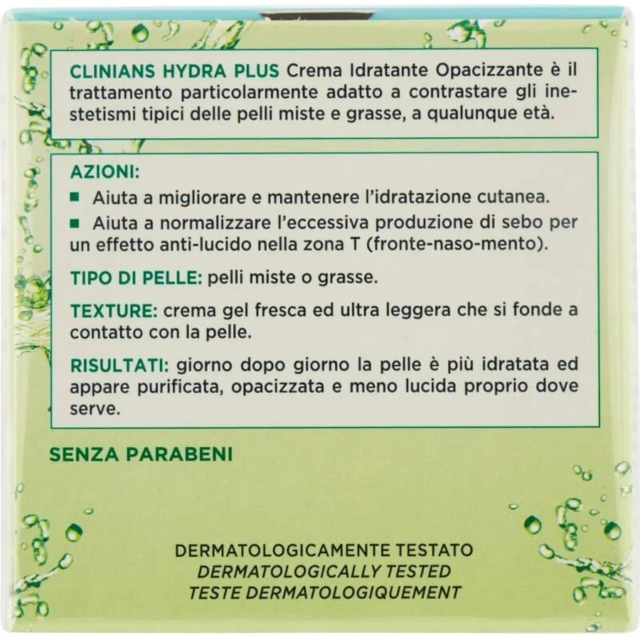 Clinians Hydra plus - mattierendes, feuchtigkeitsspendendes Creme-Gel für Mischhaut und fettige Haut 50 ml