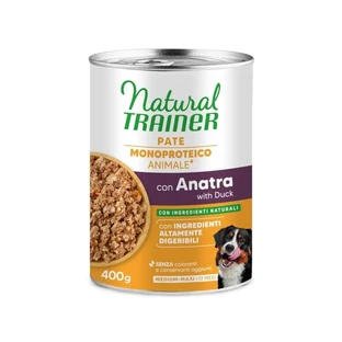 Natural trainer Sensitive zonder gluten eend - voeding voor middelgrote en grote volwassen honden 400 gr.