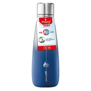 Maped Picnik - Bouteille d'eau thermale en acier inoxydable 500 ml - bleu