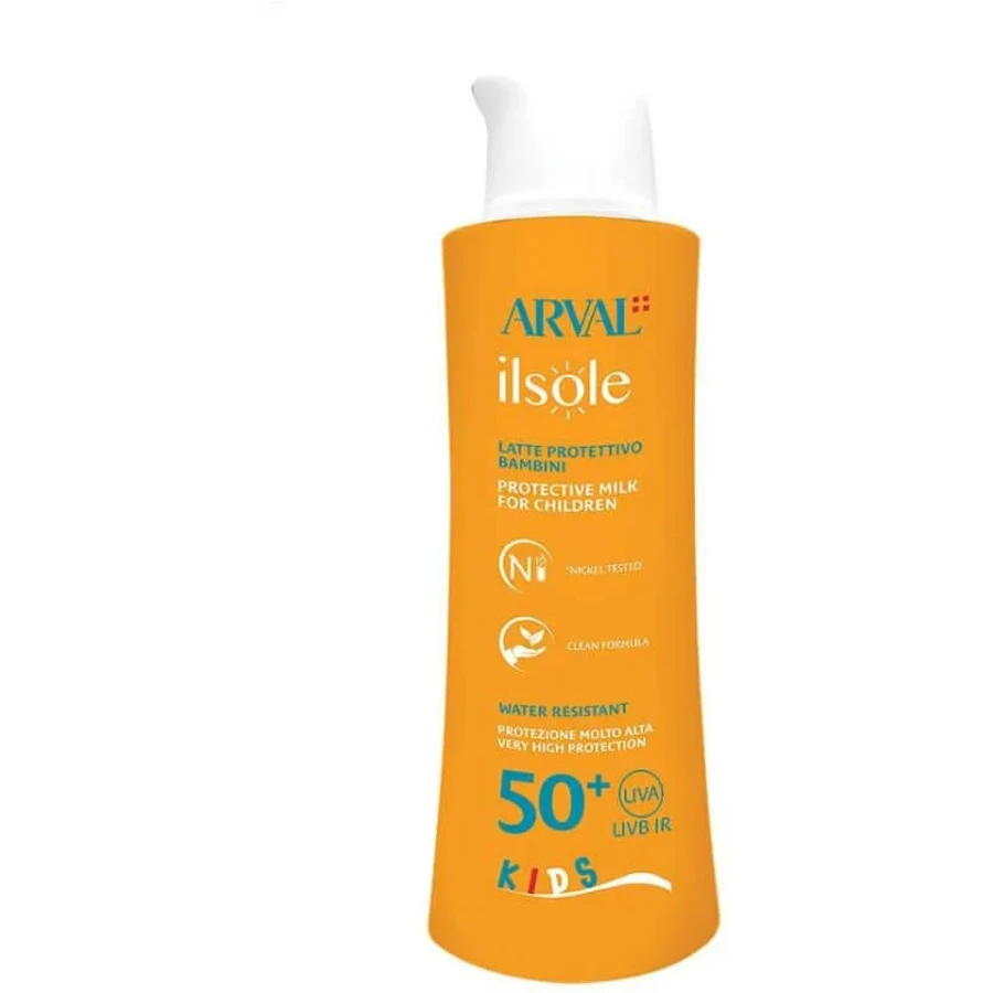 Arval children sunscreen 50+ spf milk ilsole very high protection 150 ml