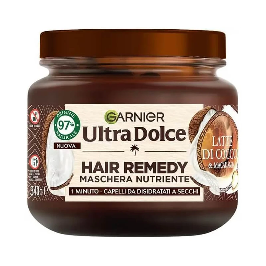 Garnier ultra sweet hair remedy kokosmelk en macadamia - masker voor droog haar 340 ml