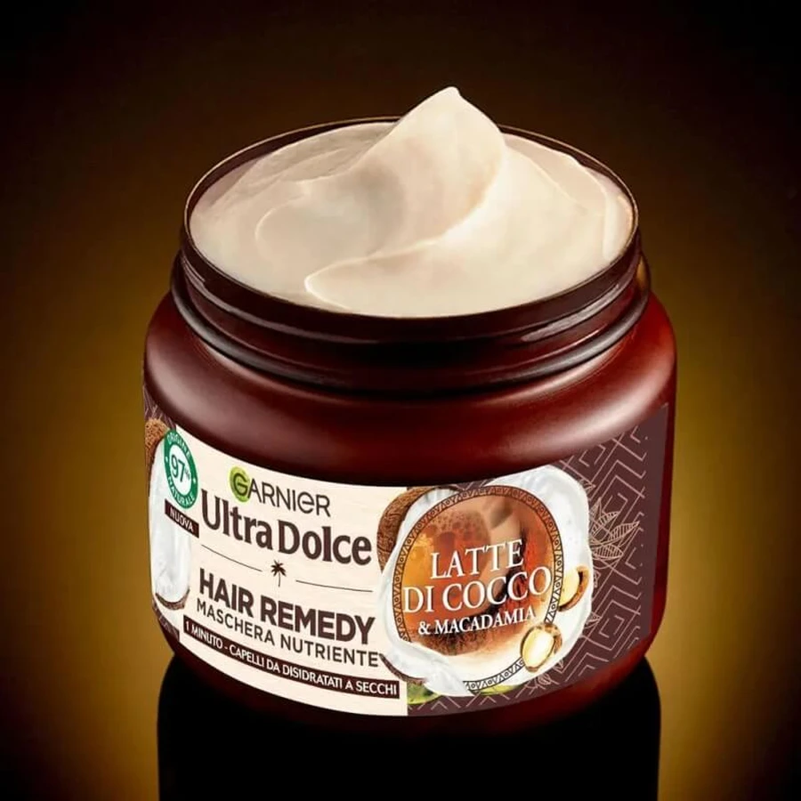Garnier ultra sweet hair remedy kokosmelk en macadamia - masker voor droog haar 340 ml