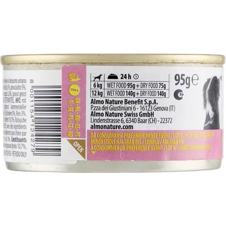 Almo nature Hfc natural cuisine Kalbfleisch mit Schinken - Nassfutter für ausgewachsene Hunde 95 gr.