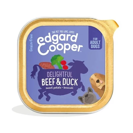 Edgard &amp; cooper Adult buey y pato - alimento completo para perros adultos 150 gr.