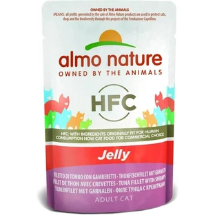 Almo nature Hfc jelly tuna and shrimp - complementary wet food for adult cats 55 gr