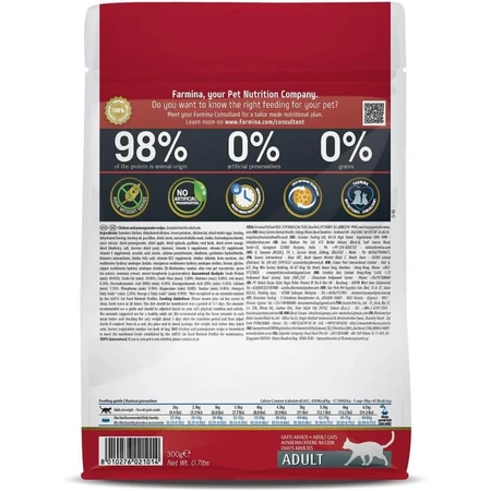 Farmina N&amp;d prime adult met kip en granaatappel - volledige voeding voor katten 300 gr.