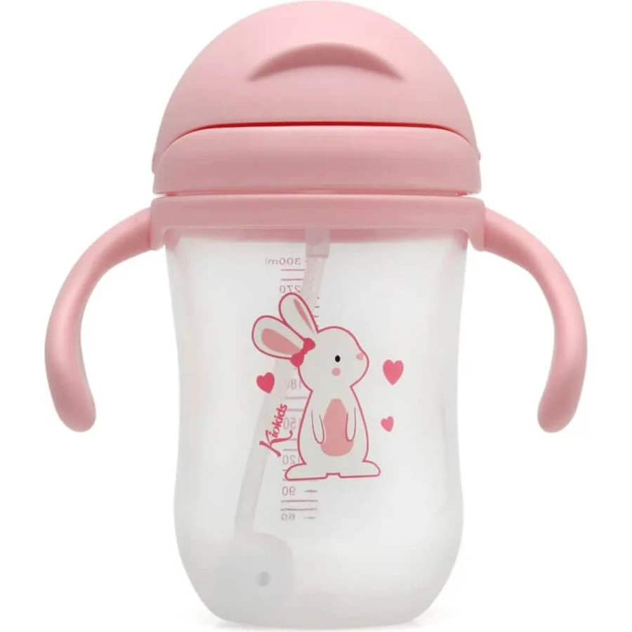 Taza de aprendizaje Kiokids 300 ml rosa
