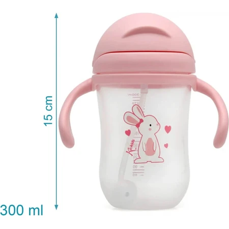 Taza de aprendizaje Kiokids 300 ml rosa